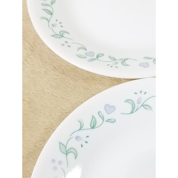 Corelle by Corning Country Cottage Bread Plate 6 3/4' Green Leaf Made in USA - Picture 10 of 15